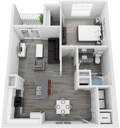 1 Bedroom Floor Plan